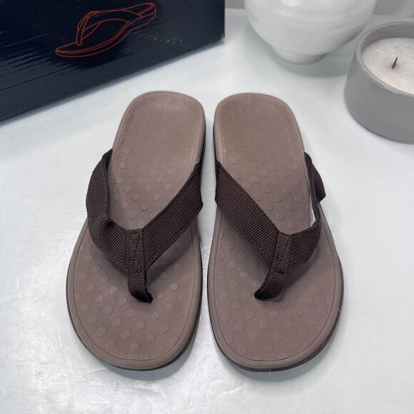 LLSOARS Orthotic Plantar Fasciitis Arch Support Flip Flop Brown Women 8M NWB - Picture 2 of 10